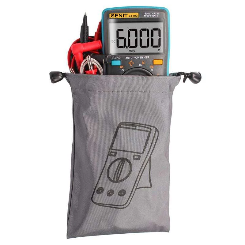 Auto Digital Multimeters Tester 6000 Count AC/DC Ohm Ammeter Temperature Meters ZT102 Meter Tester