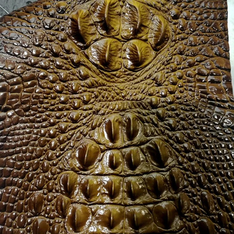 Двухцветные тисненые листы из искусственной кожи крокодила для изготовления сумок