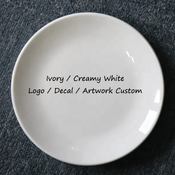 Wholesale ceramic round shape modern custom dinner white color cheap porcelain dinner plate