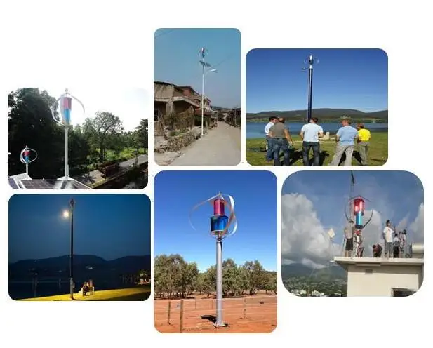 Small 200w wind turbine generator solar hybrid system for boat