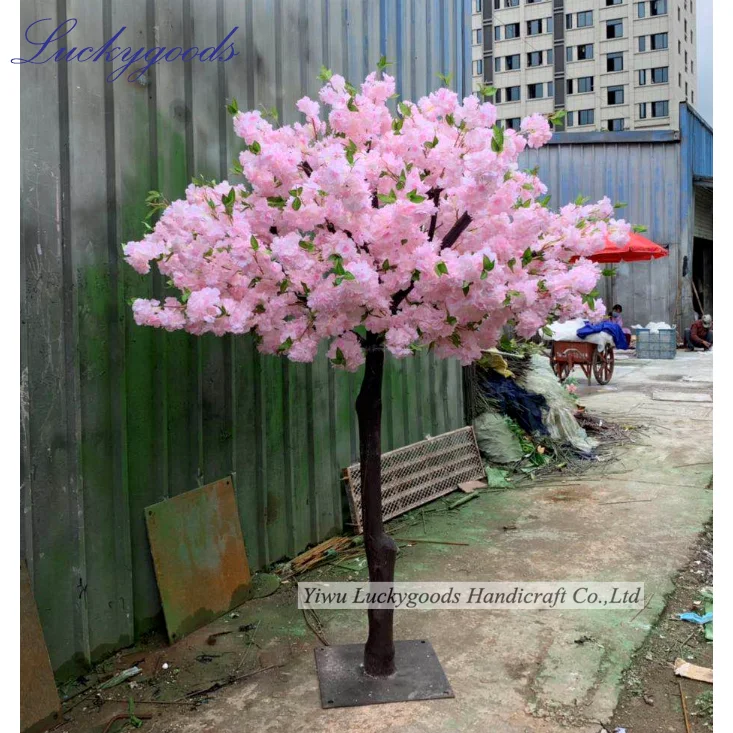 LG20190617-1 Wedding flower arch backdrop Elegant pink peach blossom flower tree backdrop wholesale