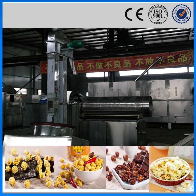 Big capacity automatic gas / electric popcorn machine commercial popcorn making machine