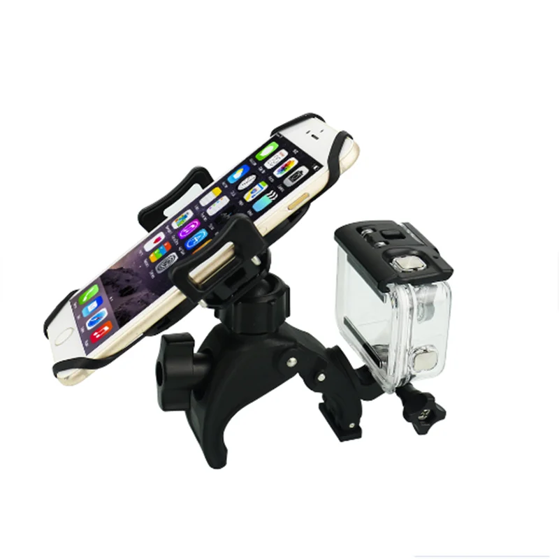 
2021 OBSHI Universal Motorcycle Bike Bicycle Handlebar Mount Holder Mobile Cell Phone Bike Holder For camera With Silicone 