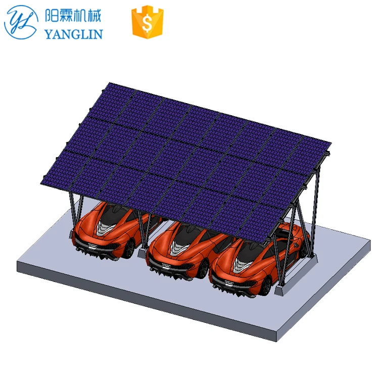 Good quality waterproof Aluminum PV carport system single double car solar carport