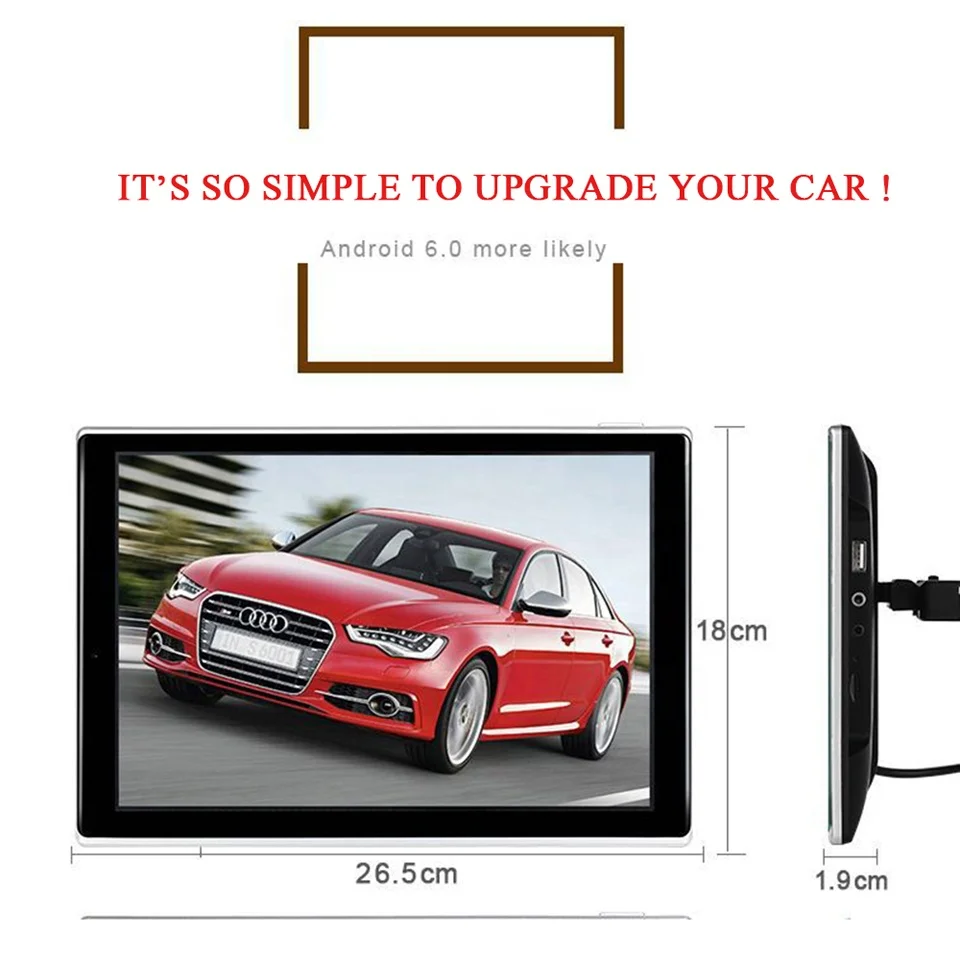 Newest IPS Car Headrest Video Player Small Android TV Monitors For Maserati Ghibli Granturismo WIFI USB TF Card DVD Display