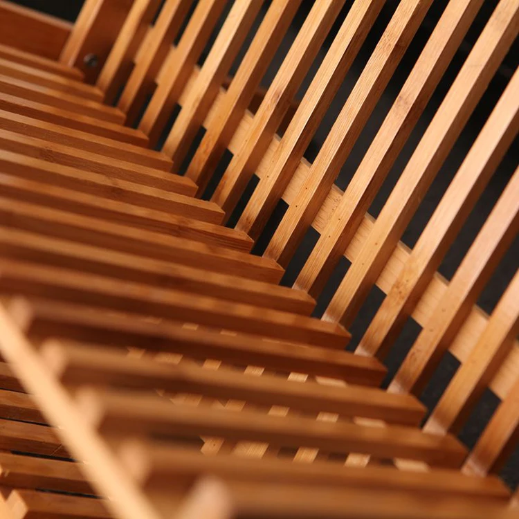 Eco-friendly Bamboo Drying Holder Kitchen Folding Dish Rack and Holders