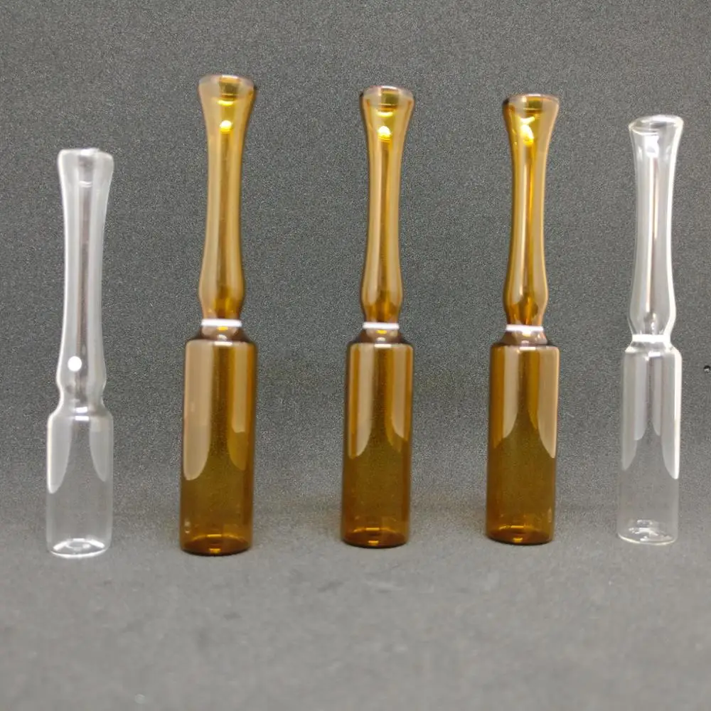 Indian standard, YBB and GMP and ISO standard USP type1 OPC with blue point type C amber glass ampoule