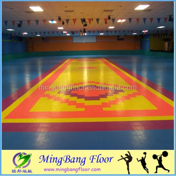 Modular Tiles Outdoor PP Interlocking Sports Floor for roller skating
