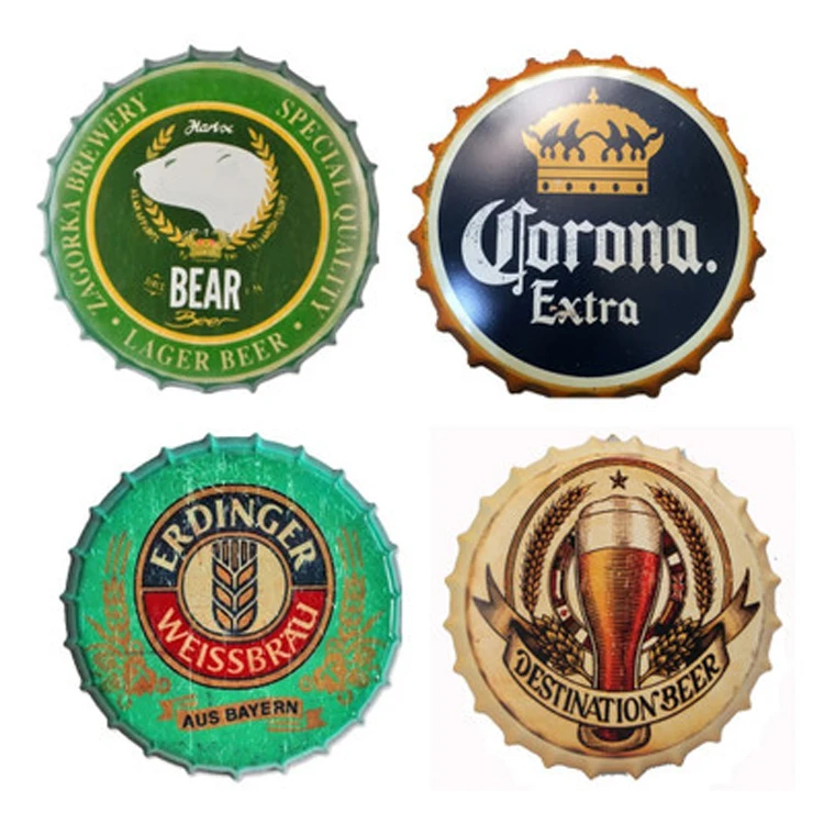 Customized Metal Tinplate Bottle Caps /Beer Bottle Caps for Wall Decoration