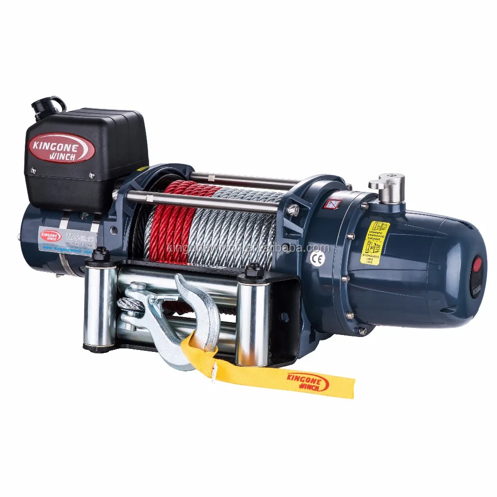 KINGONE 20000lbs heavy duty electric winch 12v offroad 4x4 winch with steel wire rope