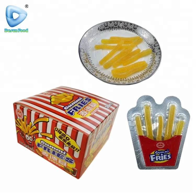 Delicious fries shaped jelly gummy halal candy