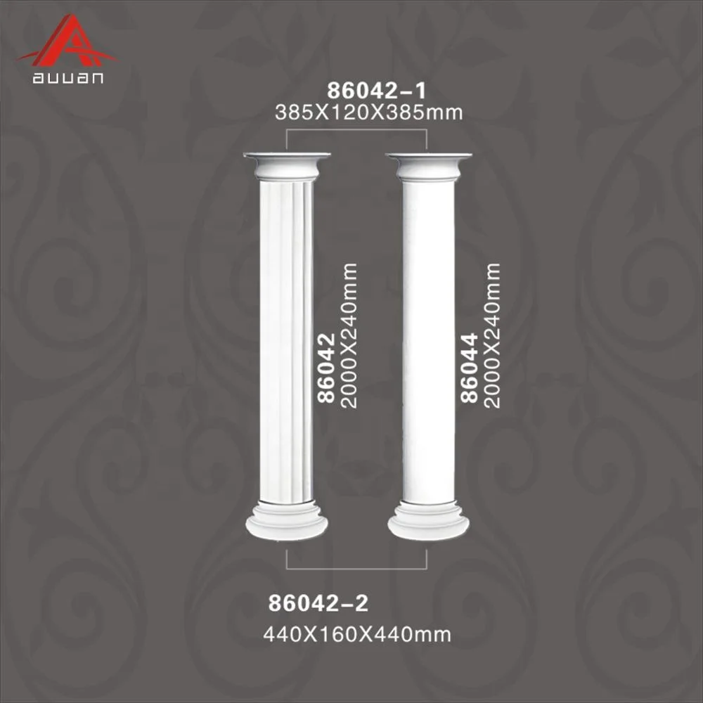 86032 PU Roman Marble Pillars Decorative House Marble Column Price for Direct Sale