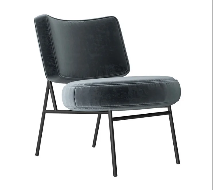 Черное бархатное кресло в форме цветка для гостиницы, кресло с обивкой на заказ