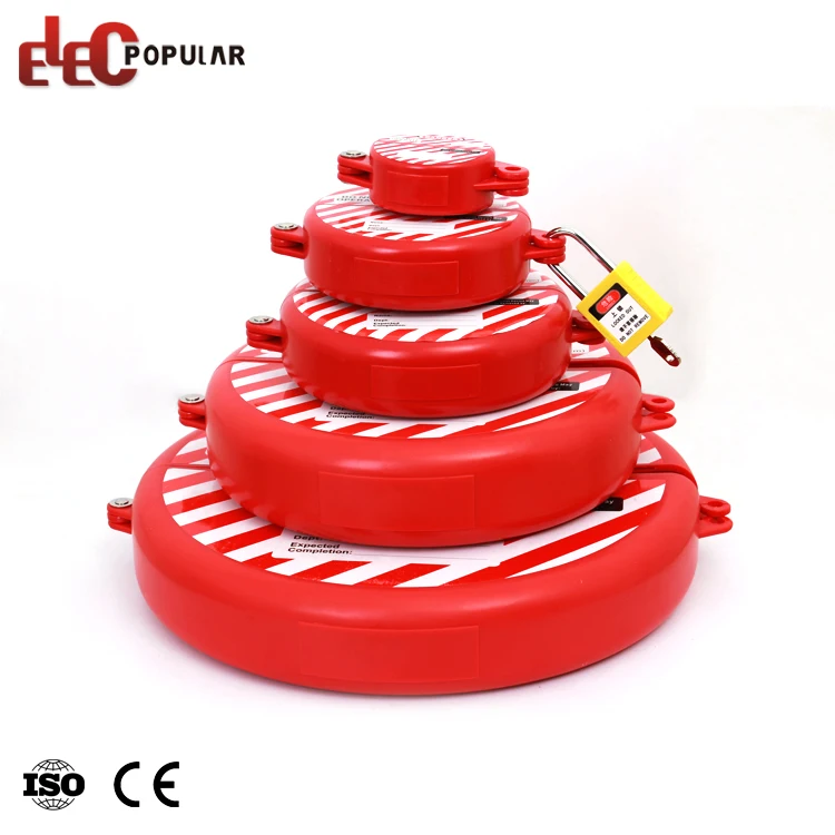 Red Injection-Molded Polypropylene Safety Gate Valve Lockout