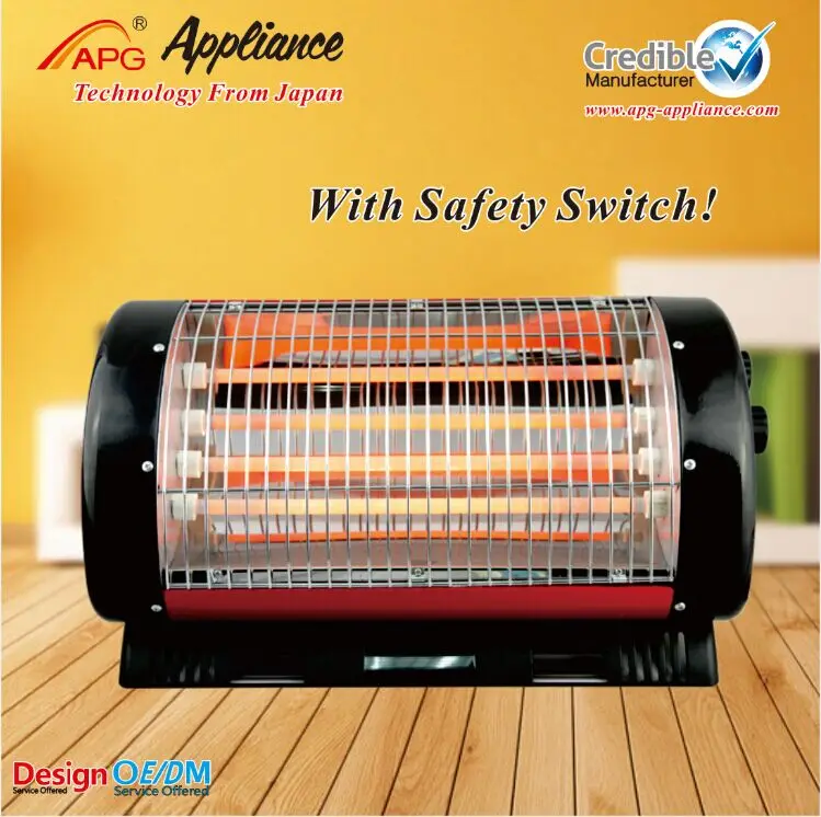 Portable 2000W 220-240V for home Bedroom  Living Room Freestanding Electric Patio Heater Quartz Heater