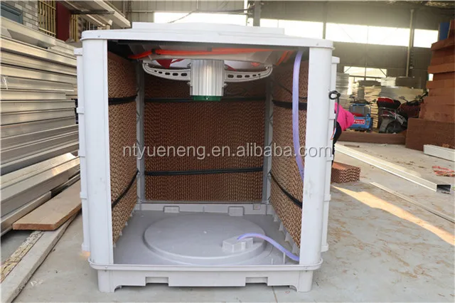 
metal or plastic evaporative cooler for air cooling ventilation, chicken poultry farm equipment evaporative air cooler 