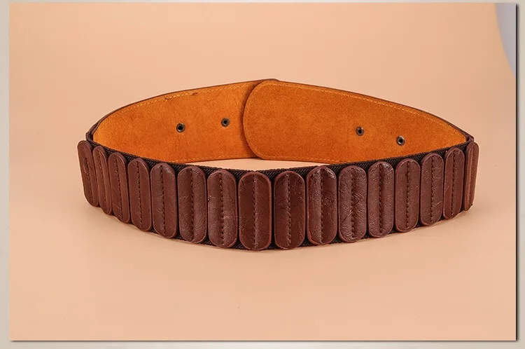 
2019 Fashion ladies dress wide belt leather woman elastic waist belt 