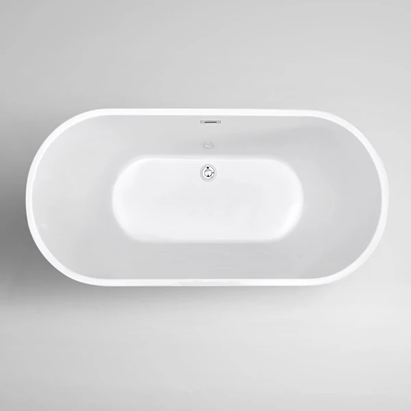 Taizhou Factory  Bathroom Large Oval Baby Used Bath Stand Alone clear Acrylic Indoor Fiber Glass Bathtub