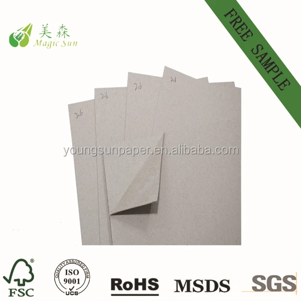 stiff grey carton paper in roll/500g gri carton paperboard in sheet