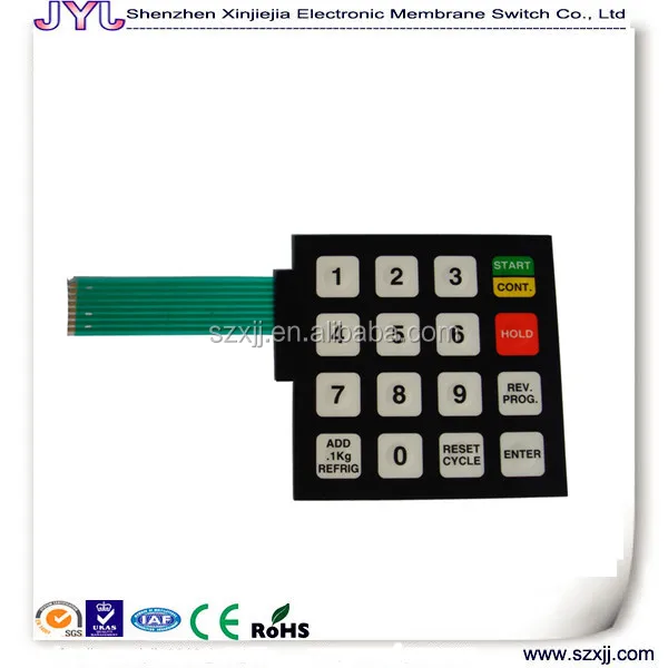 tactile membrane tactile switch numeric keypad