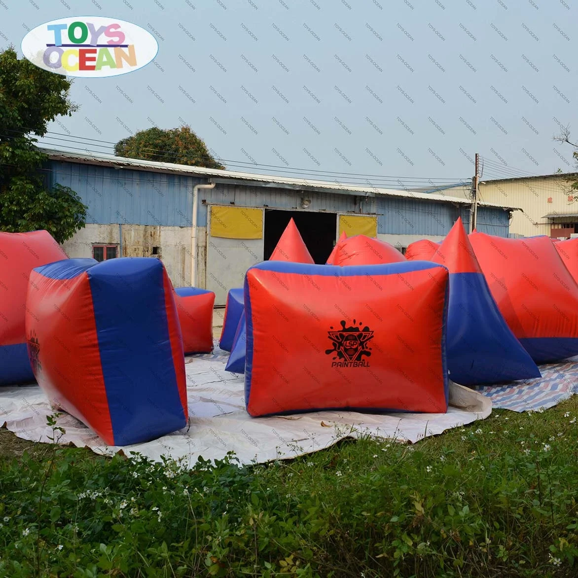 Air Sport Entertainment Inflatable Paintball Bunker Field Game for Adult