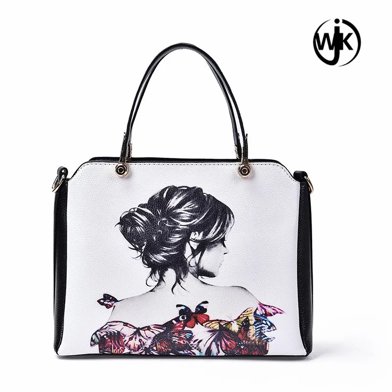 OEM women tote bag wholesale wholesale handbag suppliers custom printing cartoon girl tote bag
