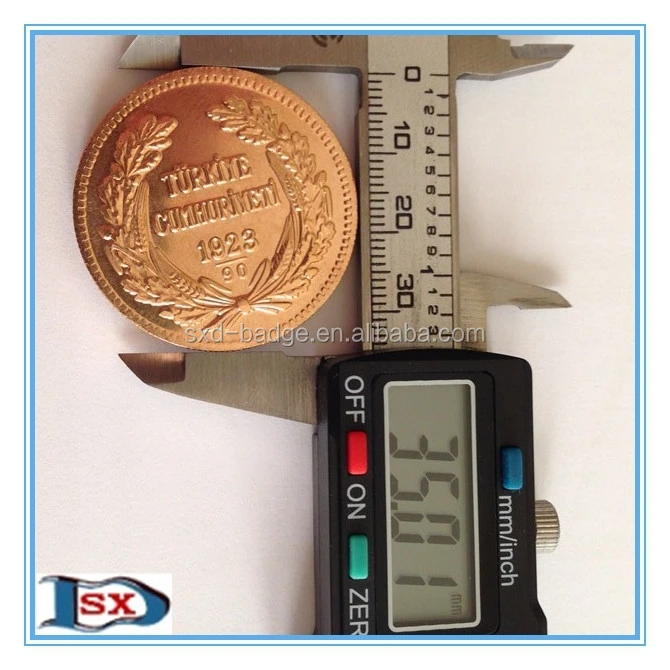 
Replica Commemorative gold coin collection 1 oz Turkey fake gold bullion 100 Kurush Ataturk With Thick Gold Plated 