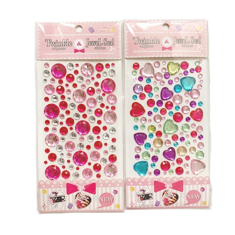 Wholesale Plastic Sheet Stickers Diamond Shaped Rhinestone Letter Sticker