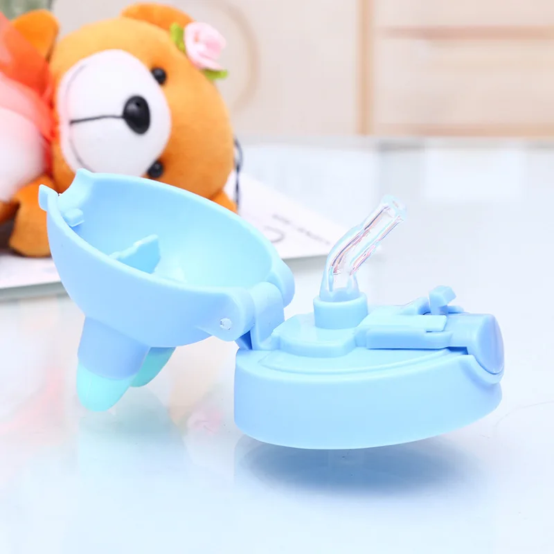 Promotional Custom Sports High Borosilicate Kids Water Bottle with protective cover and double handle portable 300ml