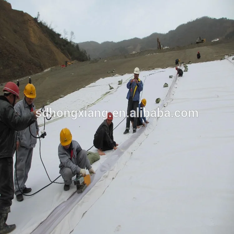 
PET Short fiber geotextile road fabric price 