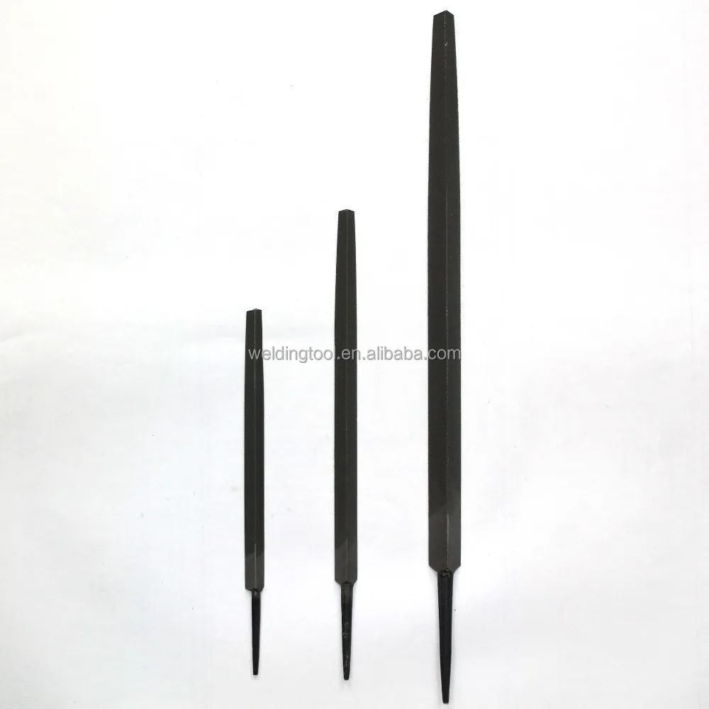 Three Square Saw Files of the taper triangular saw files that is cut on three sides