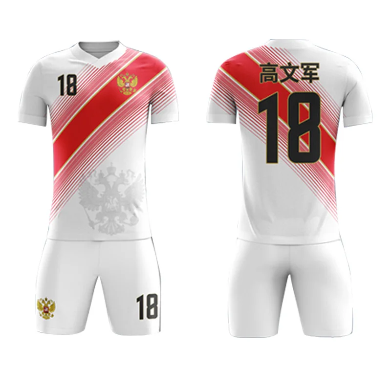 High Quality Custom Soccer Wear Sublimation Printing Soccer Jersey Uniform Set World Cup Football Jersey