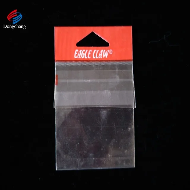 custom packaging OPP Poly bag With Printing Card Header transparent bag