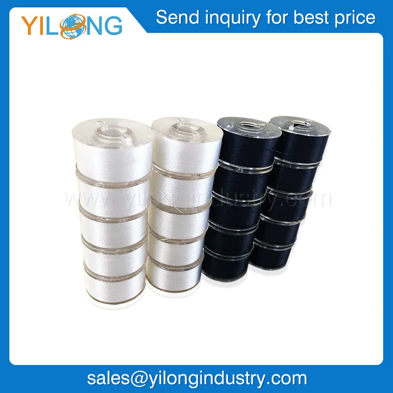 75D/2 Plastic side Embroidery pre wound bobbin thread