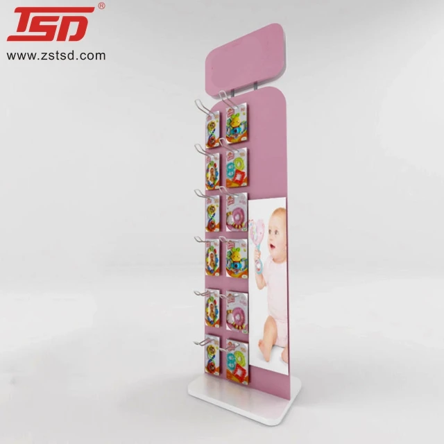 Custom baby nipples display racks Metal display stand for baby pacifiers baby products display stands