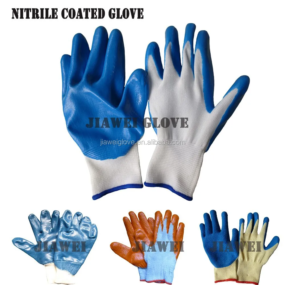 Black Poly Cotton Gloves Knitted Poly Cotton Gloves Black Hand Gloves/Guantes De Algodon 062