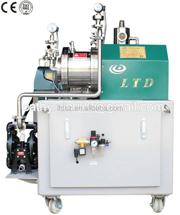 5L capacity turbo type horizontal nanoscale pin sand mill used in laboratory