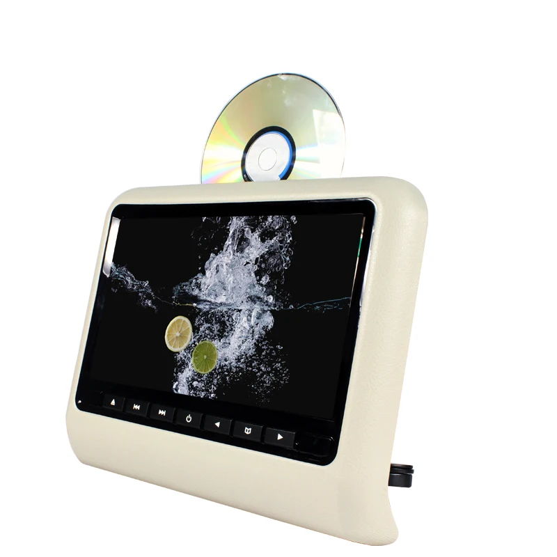 9 inch HD Digital LCD Screen DVD Car Headrest with input touch button monitor car headrest car pillow tft lcd monitor