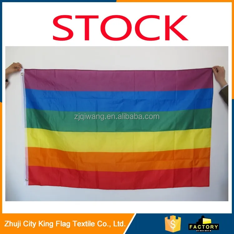 Горячие Продажи Радуга Флаг 3x5 ФУТОВ 90 х 150 см Лесбиянки Гей Гей флаг Полиэстер Флаг ЛГБТ для Украшения
