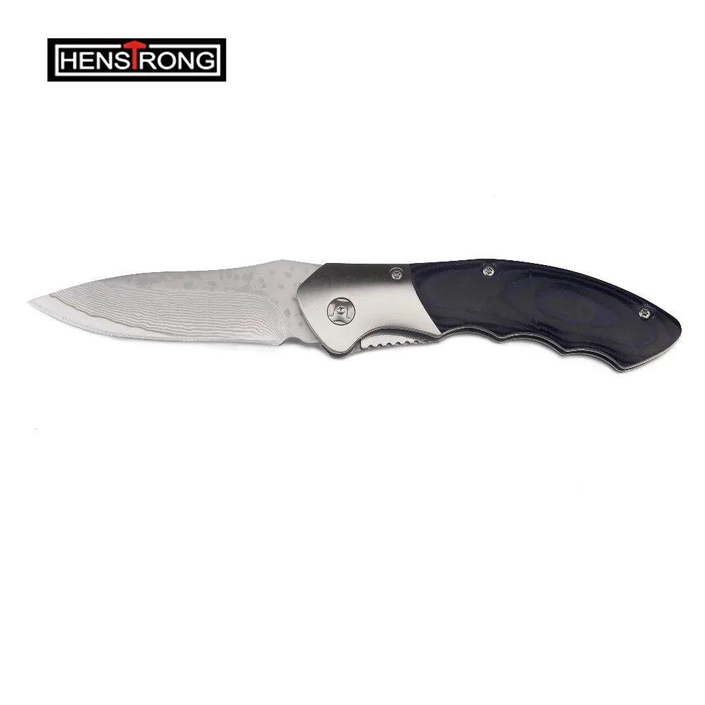 Выживание G10 Ручка OEM дамасский складной