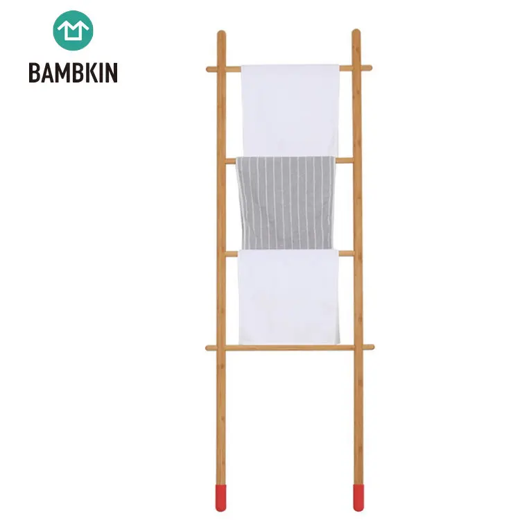 
BAMBKIN Bathroom furniture bamboo towel rack towel ladder towel hanger for bath room 