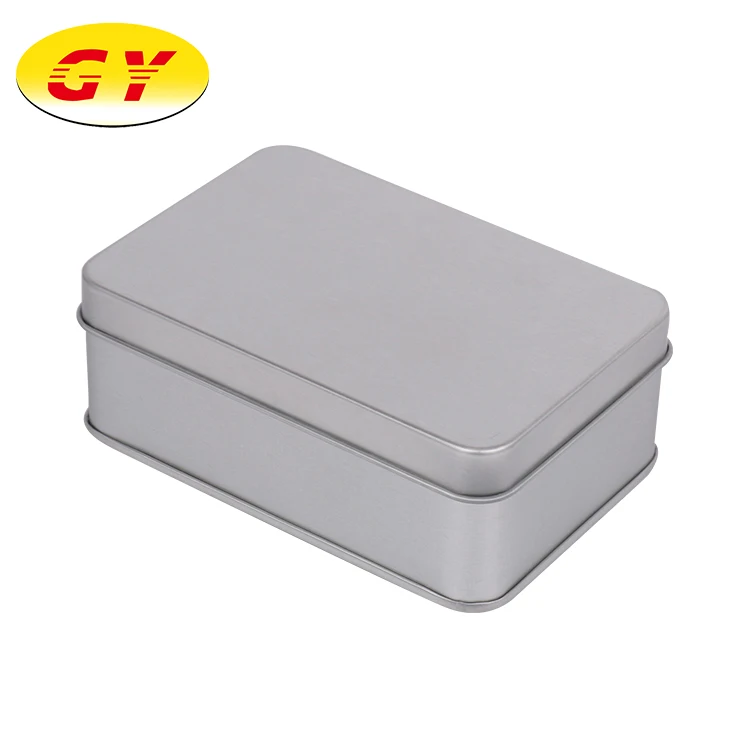 Wholesale metal can silver plain tin container