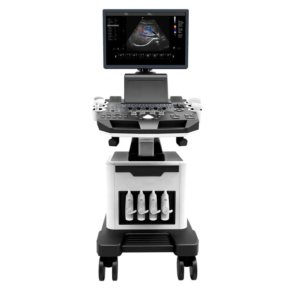 Medical echocardiography machine trolley color doppler ultrasound machine 4D for pregnancy