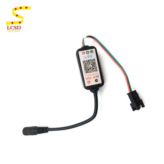 DC5-12V беспроводной BLE светодиодный контроллер для адресуемых цветных (rgb) светодиодных лент ws2812b ws2811