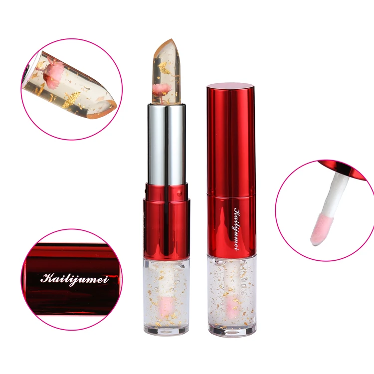 Kailijumei Unique Designed 2 in 1 fashion color change lipstick with lip gloss