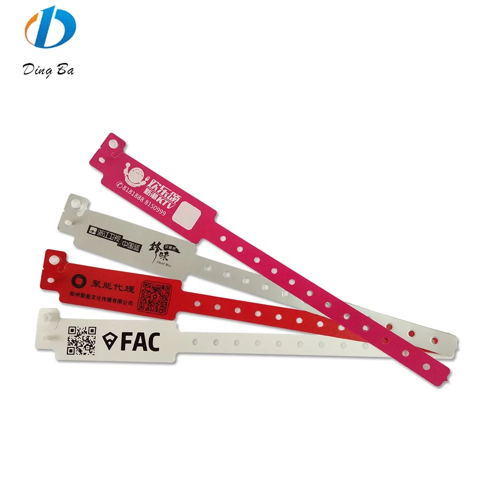 Custom One-off Synthetic Wrist Bands Club Admission VIP ID Bracelets Plastic Wristbands Bracelets Car Cute Plastic Lock