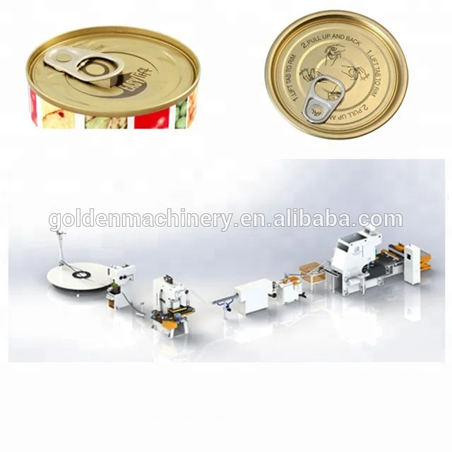 Canned Food Tuna Sardines Meat EOE Easy Open End Tin Can Making Line/ Digital Controlling Punch Press