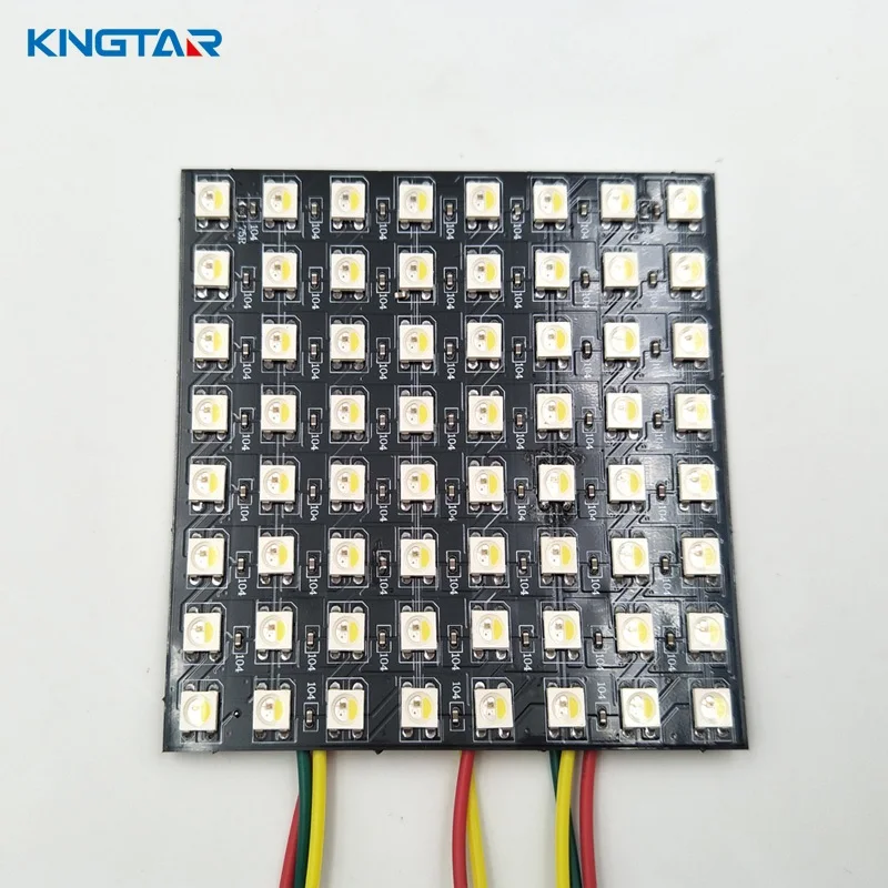 High light 5v P8X8 rgbw led pixel matrix individually addressable RGB leds