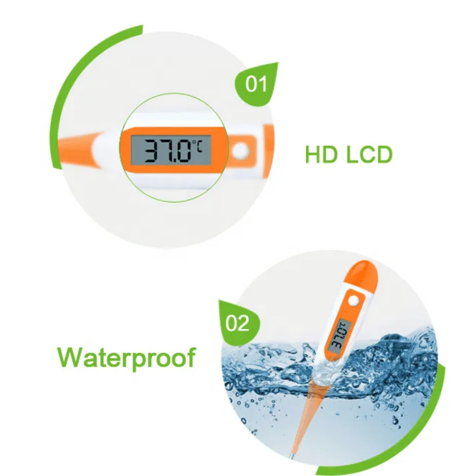 2021 Large LCD Screen Digital Thermometer (Flexible, Water-proof) , OEM Service Is Welcome