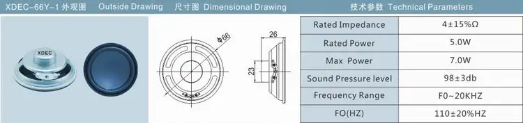 2023  new gadgets 66mm 4ohm 5watt  full range multimedia speaker system driver